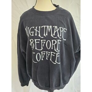 Anvil Nightmare Before Coffee Graphic Sweatshirt‎ Black 2XL